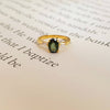 Natural Green Sapphire Ring in 14K Yellow Gold | AME Jewellery