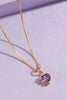Mặt dây Trái tim Vàng Đá quý thiên nhiên Heart cut Amethyst Pendant Necklace 14K Yellow Gold | AME Jewellery