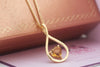 Natural Heart cut Citrine Pendant in 14K Yellow Gold - AME Jewellery