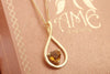 Natural Heart cut Citrine Pendant in 14K Yellow Gold - AME Jewellery