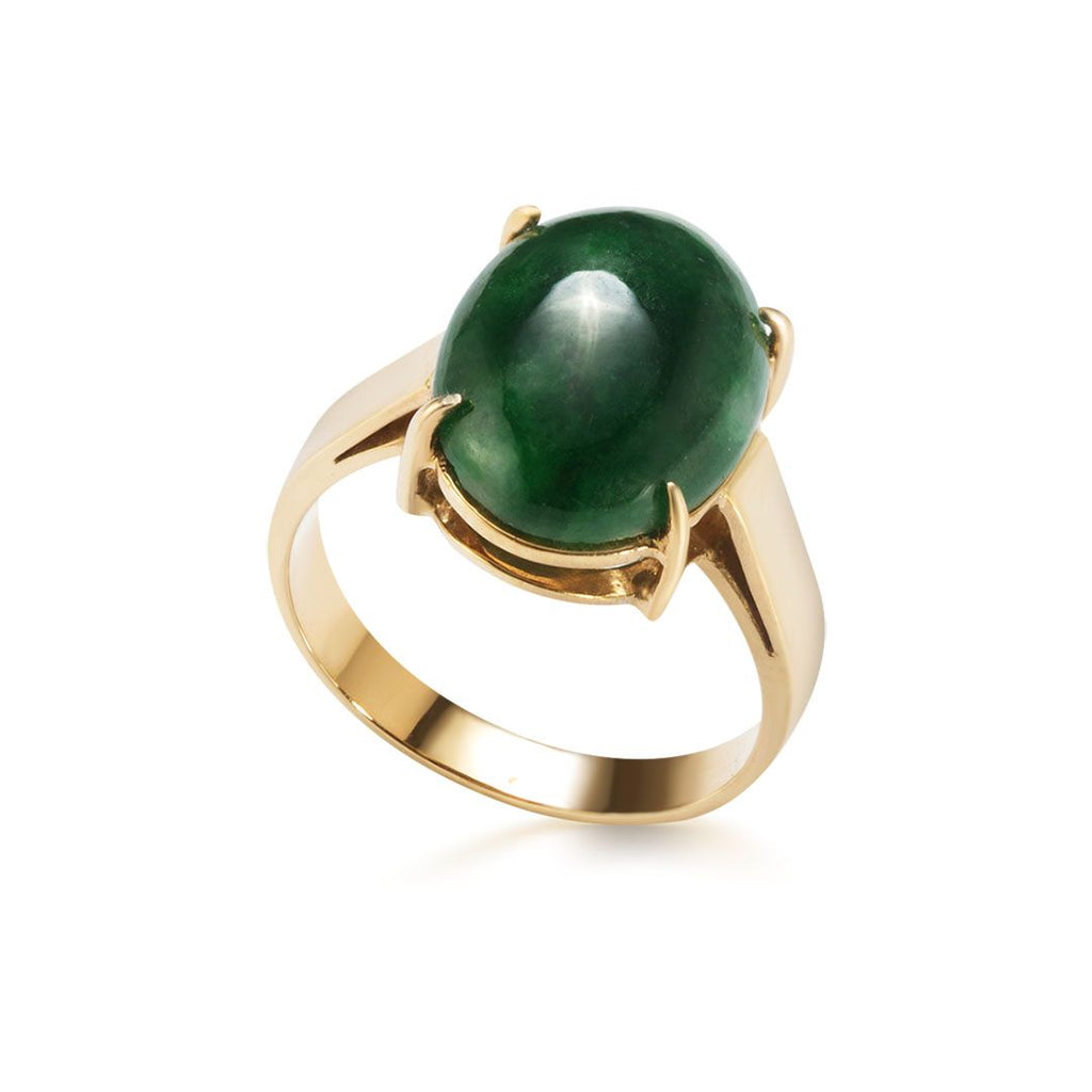 Nhẫn đá Cẩm thạch Vàng 14K Jade gold ring - AME Jewellery