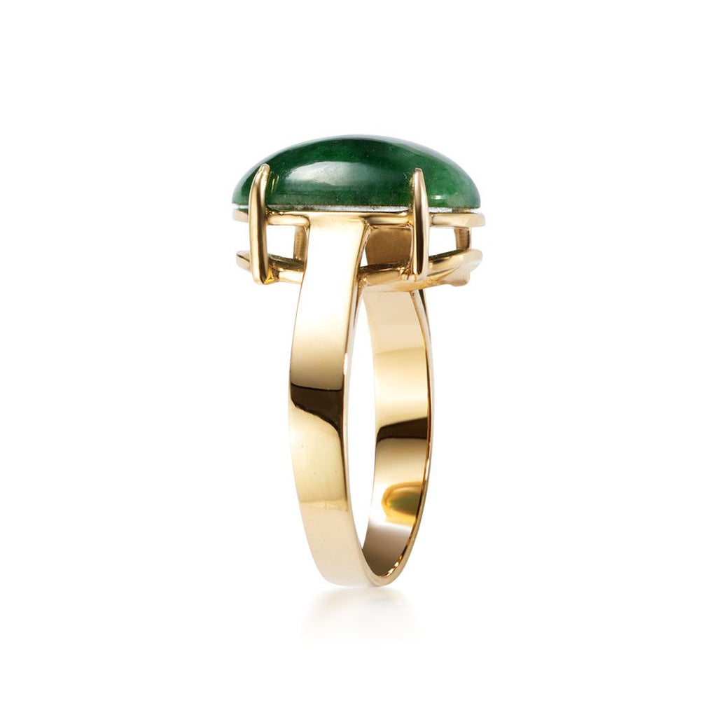 Nhẫn đá Cẩm thạch Vàng 14K Jade gold ring - AME Jewellery