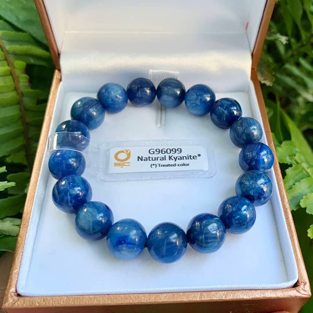 Vòng tay Đá quý thiên nhiên Blue Kyanite Beads Bracelet | AME Jewellery