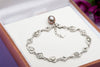 Lắc tay tim Ngọc trai Aubergine Pear Pearl Heart Bracelet by AME Jewellery