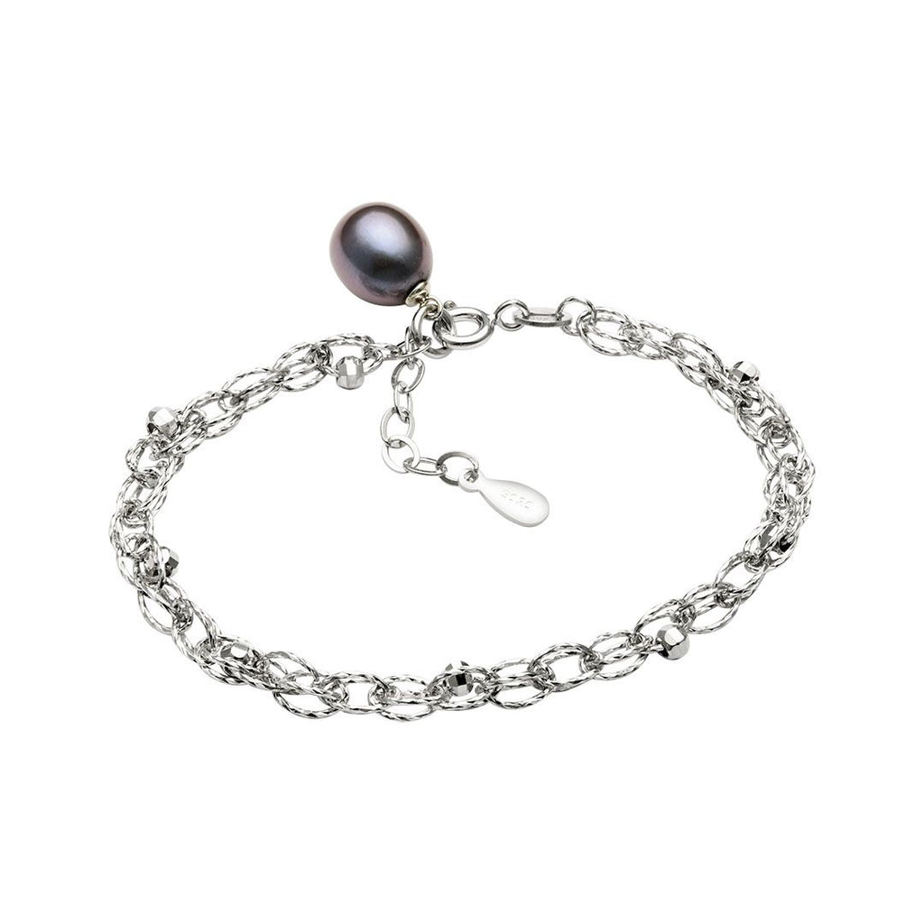 Lắc tay Ngọc trai Aubergine Freshwater Pearl Spiga Chain Bracelet by AME Jewellery