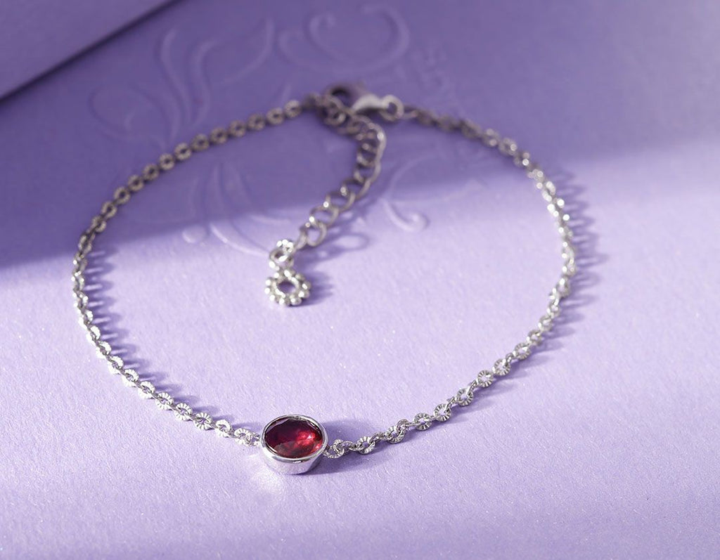 Lắc tay Đá quý thiên nhiên Garnet Bracelet - AME Jewellery
