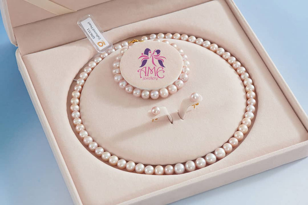 Bộ Trang sức Chuỗi Ngọc trai Lavender Freshwater Pearl Strand Jewelry | AME Jewellery