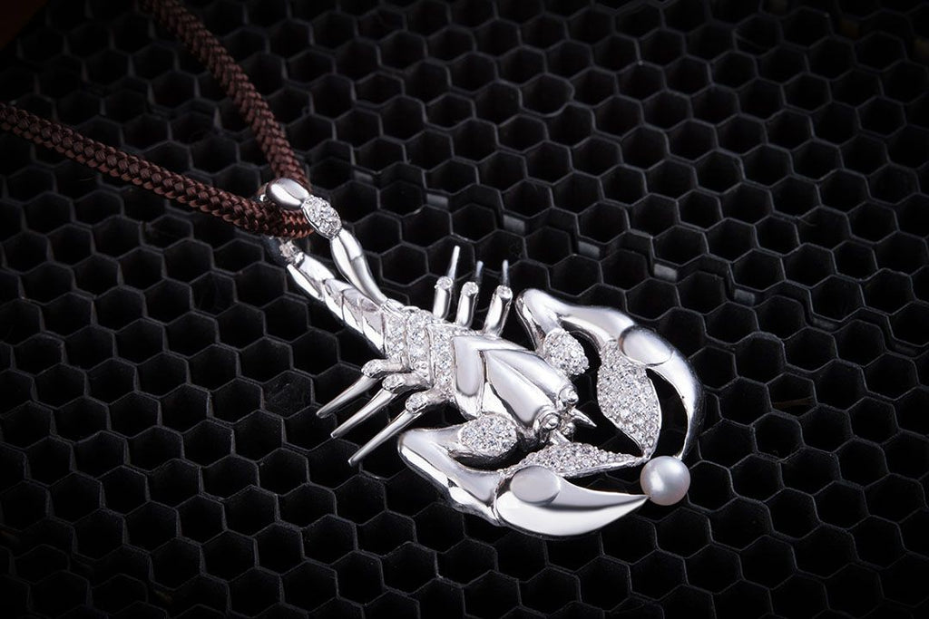 Mặt dây Nam Bọ cạp Ngọc trai Pearl Scorpion Men's Pendant Necklace by AME Jewellery