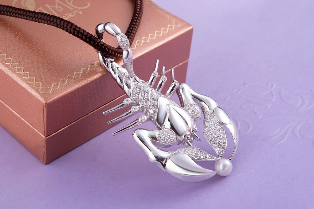 Mặt dây Nam Bọ cạp Ngọc trai Pearl Scorpion Men's Pendant Necklace by AME Jewellery