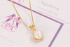 Pendentif fleur d'abricotier or jaune 14K perle d'eau douce blanche - AME Jewellery
