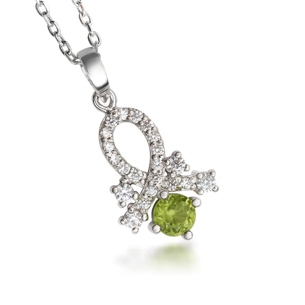 Mặt dây chuyền Đá quý tự nhiên Peridot Pendant Necklace in Sterling Silver by AME Jewellery