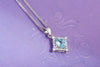Mặt dây chuyền Đá quý tự nhiên Swiss Blue Topaz pendant - AME Jewellery