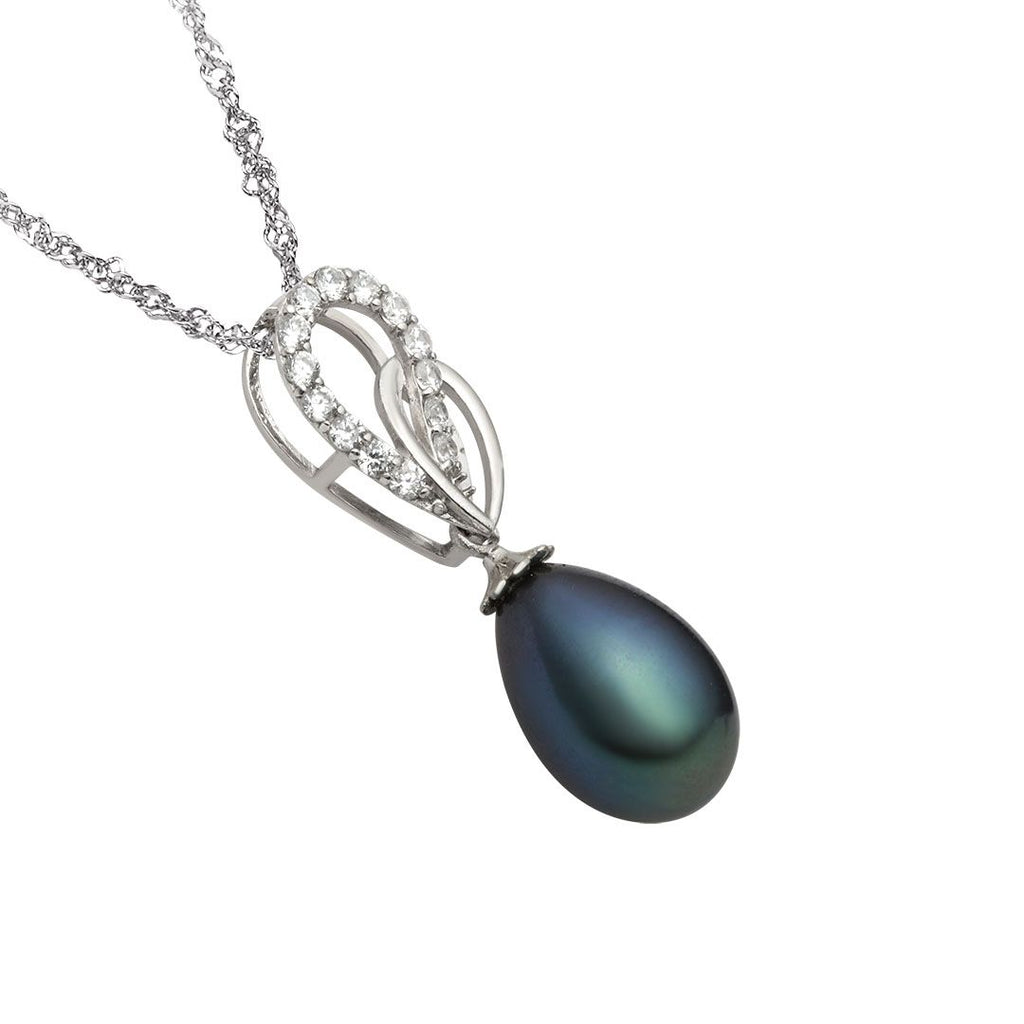 Mặt dây chuyền Ngọc trai giọt Peacock Green Teardrop Freshwater Pearl Pendant Necklace by AME Jewellery