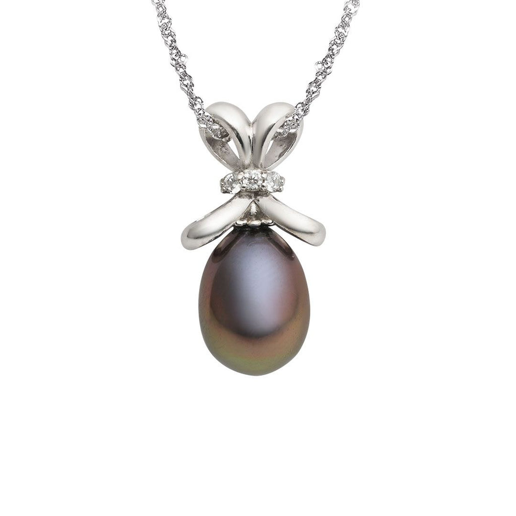 Mặt dây chuyền Ngọc trai giọt Aubergine Teardrop Freshwater Pearl Pendant Necklace by AME Jewellery