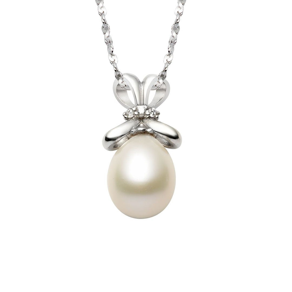 Mặt dây chuyền Ngọc trai giọt trắng White Teardrop Freshwater Pearl Pendant Necklace by AME Jewellery