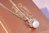 Mặt dây Vương miện Ngọc trai trắng White Pearl Crown Pendant Necklace by AME Jewellery