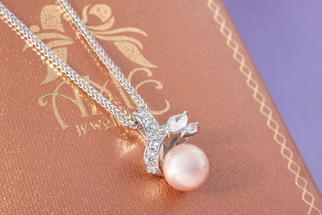 Mặt dây chuyền Ngọc trai Lavender Freshwater Pearl Pendant Necklace by AME Jewellery