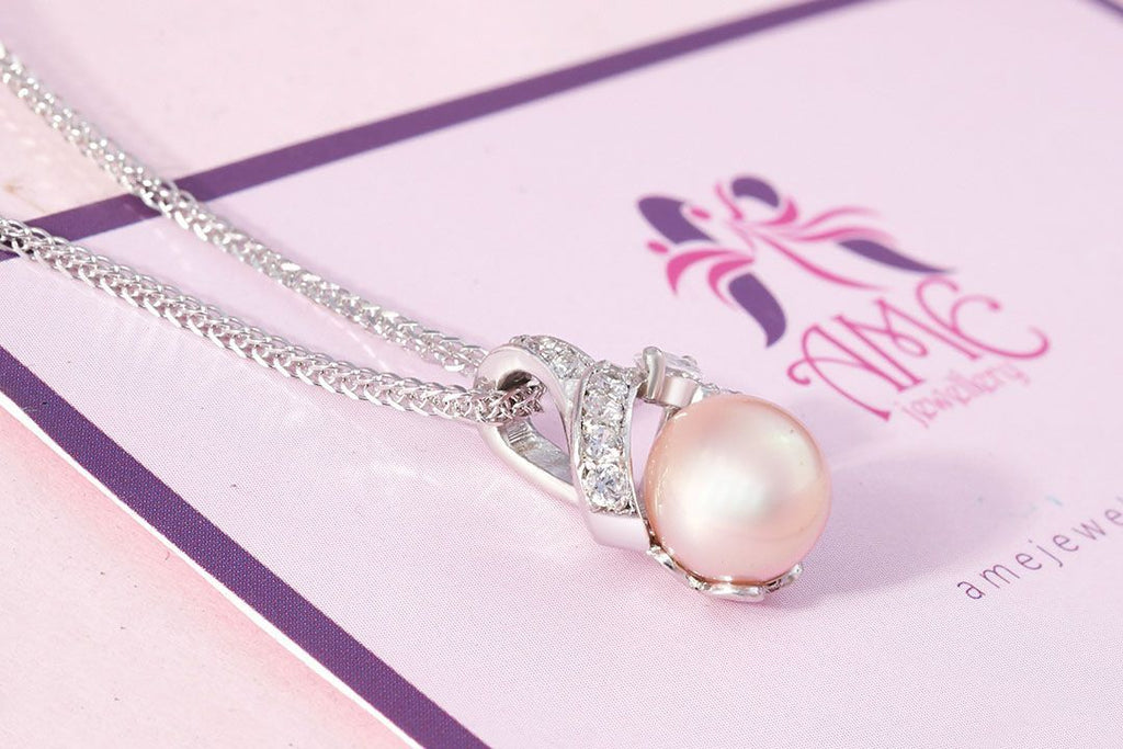 Mặt dây chuyền Ngọc trai Lavender Freshwater Pearl Pendant Necklace by AME Jewellery