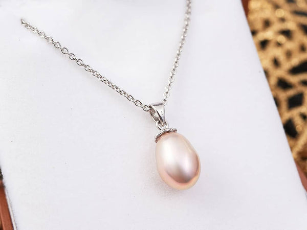 Mặt dây chuyền Ngọc trai giọt Lavender Teardrop Freshwater Pearl Pendant Necklace by AME Jewellery