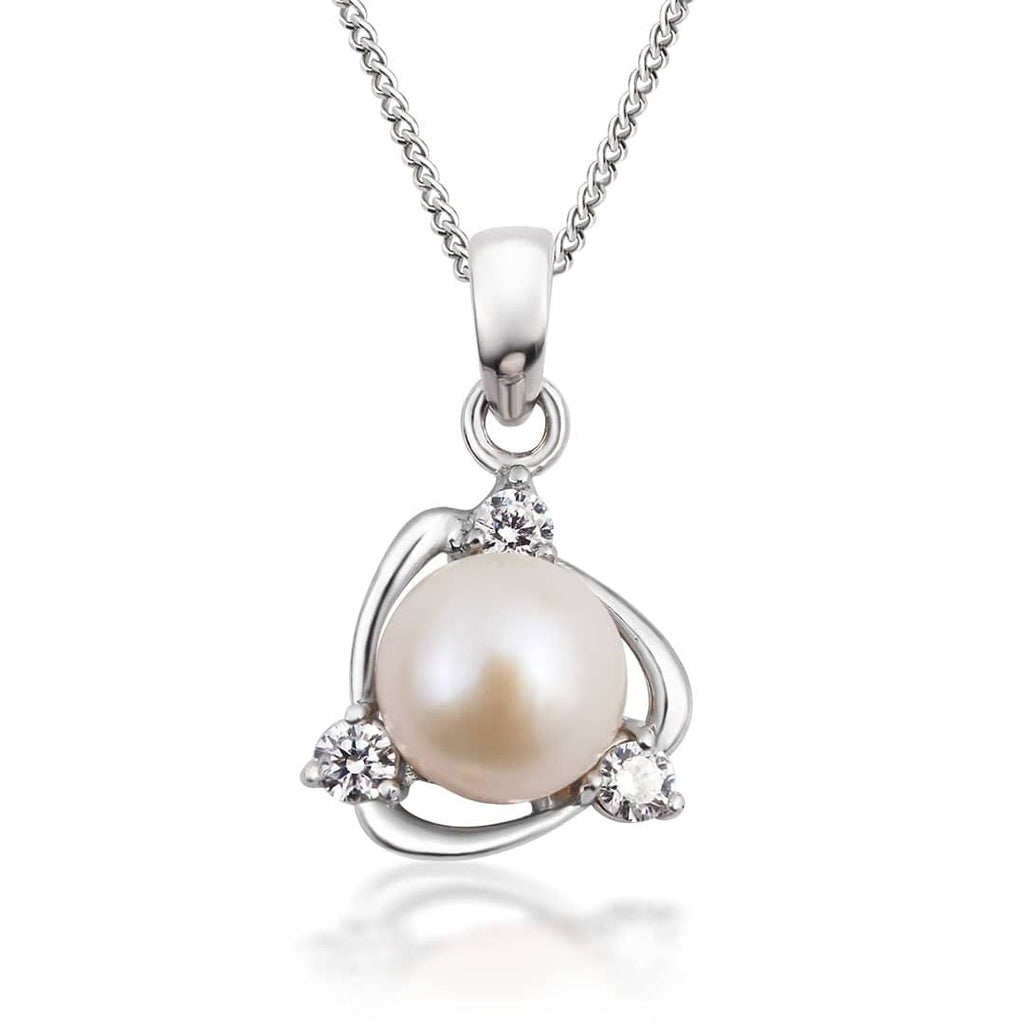 Mặt dây chuyền Ngọc trai trắng White Pearl Pendant Necklace by AME Jewellery