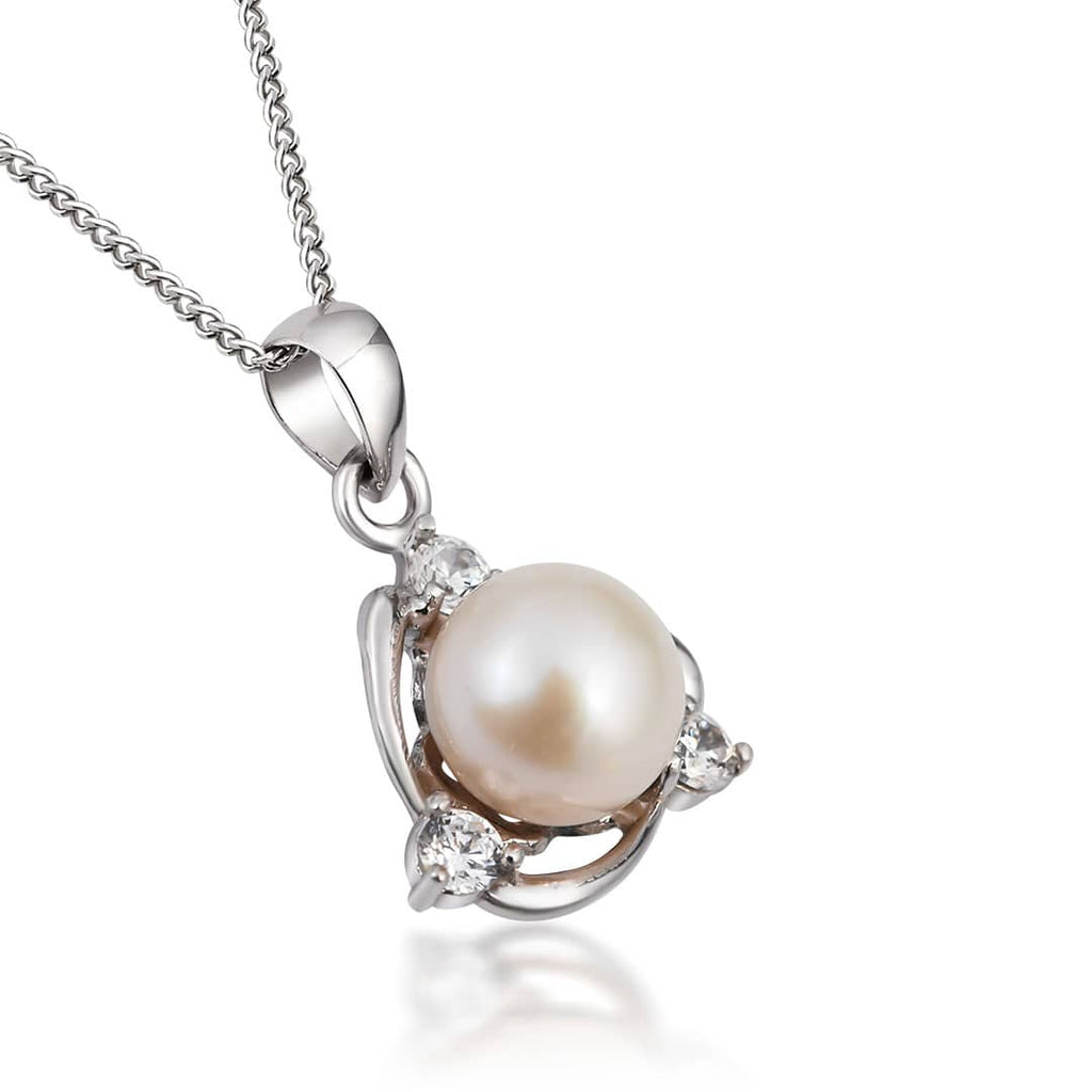 Mặt dây chuyền Ngọc trai trắng White Pearl Pendant Necklace by AME Jewellery