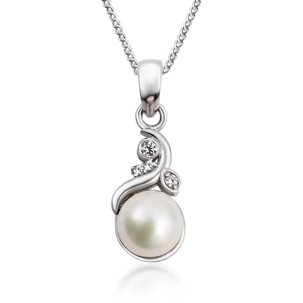 Mặt dây chuyền Ngọc trai trắng White Freshwater Pearl Pendant Necklace by AME Jewellery