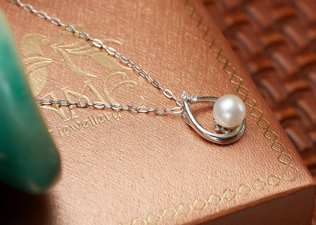 Mặt dây chuyền Ngọc trai trắng White Pearl Pendant Necklace by AME Jewellery