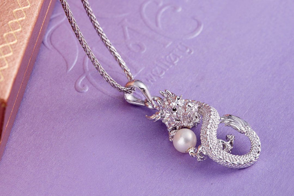 Mặt dây Rồng Ngọc trai Pearl Dragon Pendant - AME Jewellery