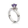 Nhẫn Đá quý thiên nhiên Amethyst leaf ring in sterling silver by AME Jewellery
