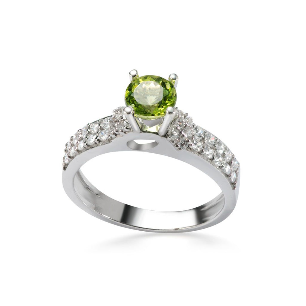 Nhẫn nữ Đá quý tự nhiên Peridot ring in sterling silver by AME Jewellery