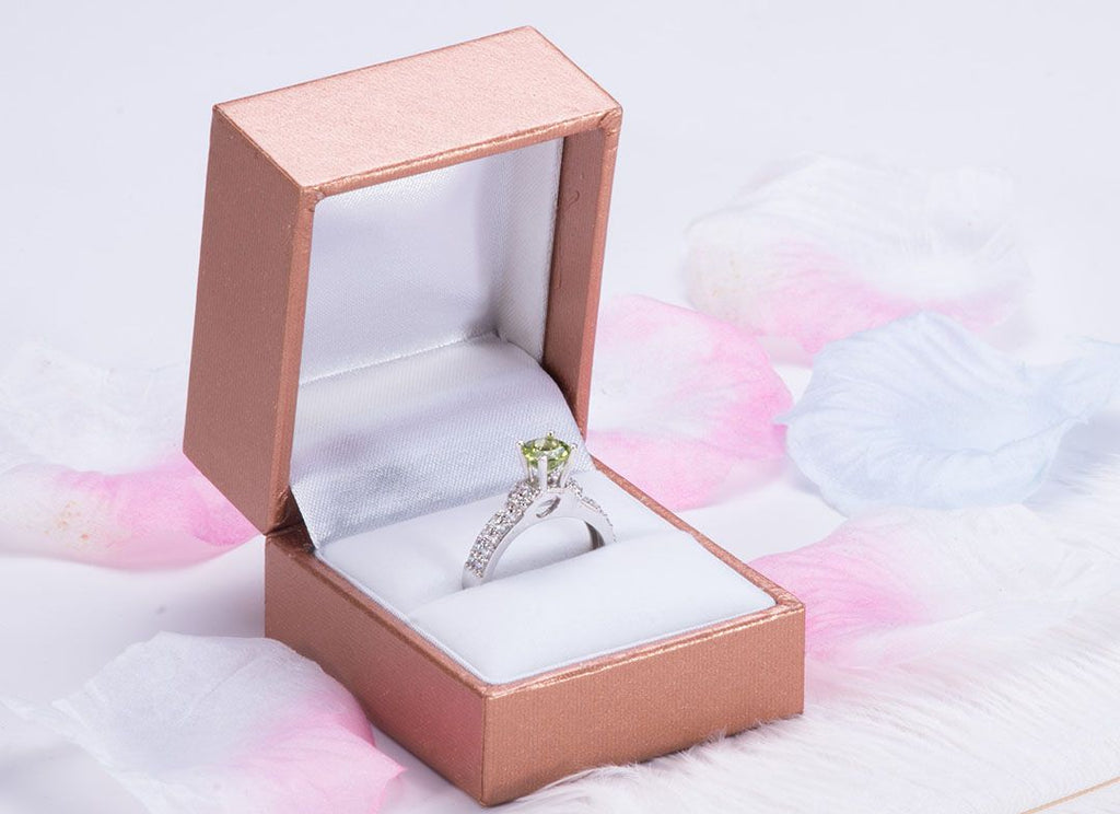 Nhẫn nữ Đá quý tự nhiên Peridot ring in sterling silver by AME Jewellery