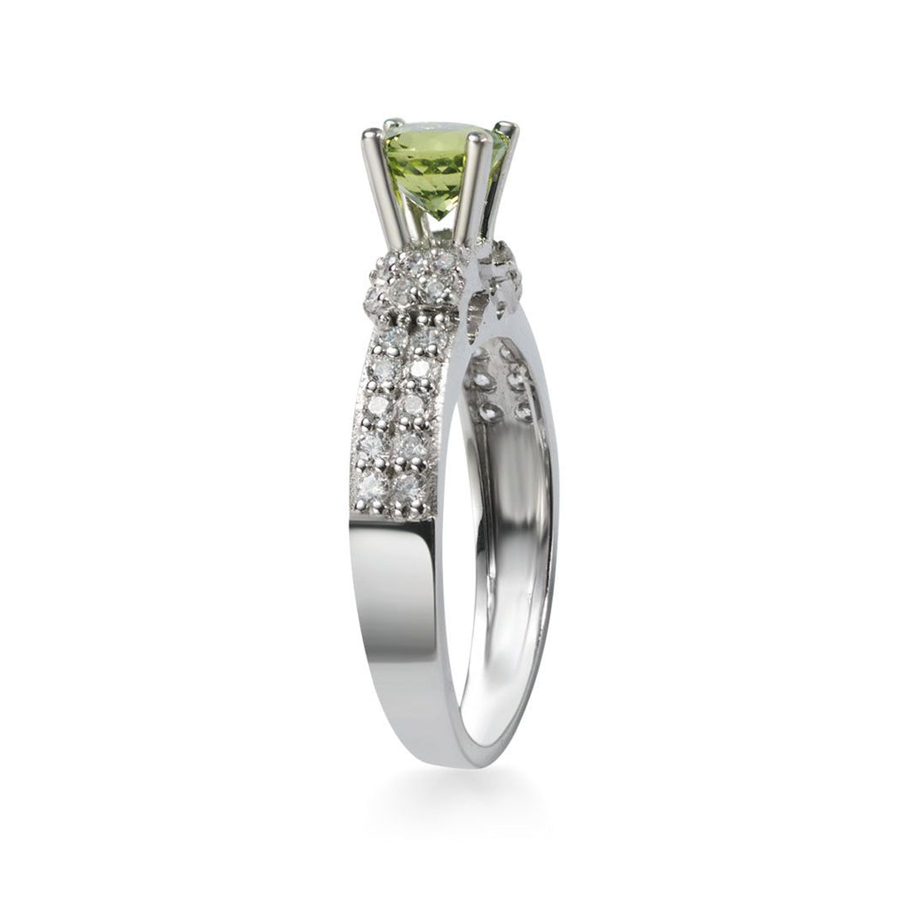 Nhẫn nữ Đá quý tự nhiên Peridot ring in sterling silver by AME Jewellery