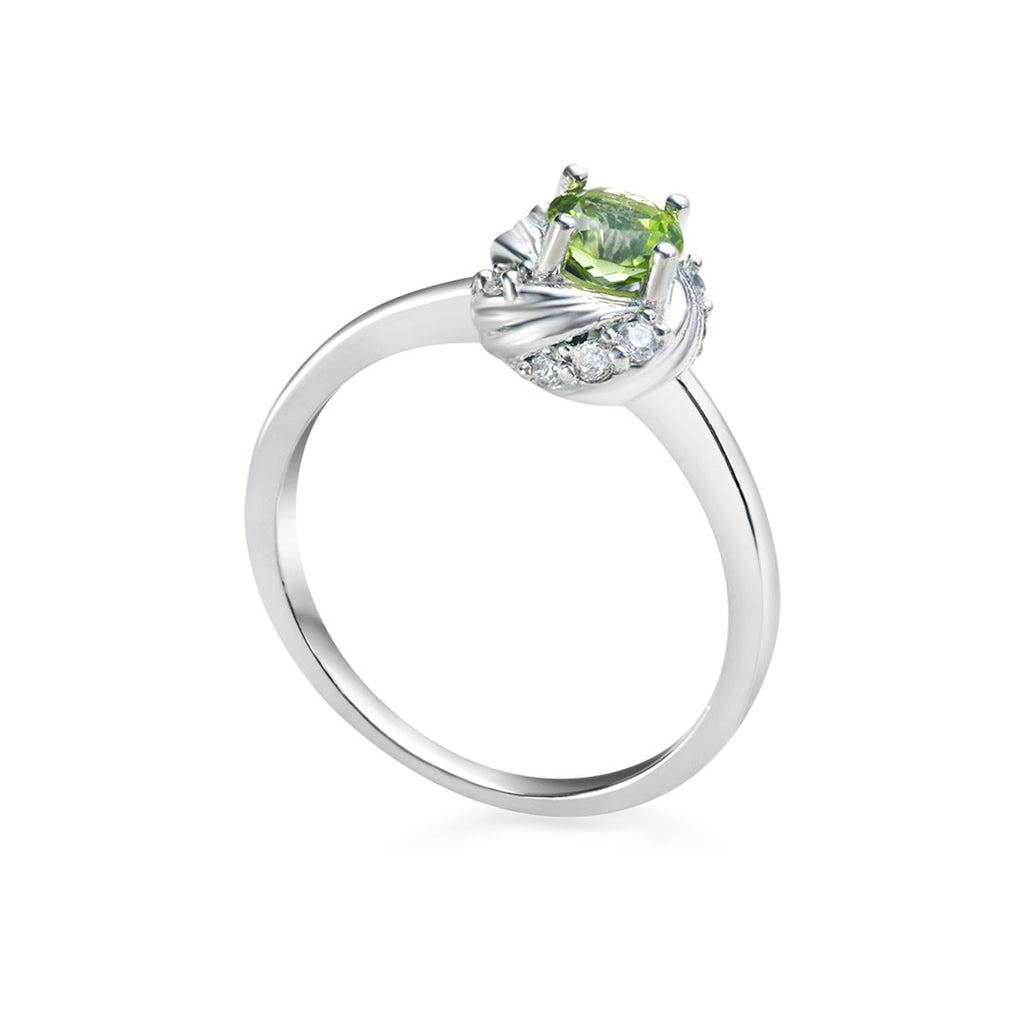 Nhẫn nữ Đá quý tự nhiên Peridot ring in sterling silver by AME Jewellery