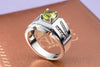 Nhẫn Nam Đá quý thiên nhiên Peridot Men's Ring - AME Jewellery
