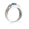 Nhẫn Nam caro Đá quý thiên nhiên Natural Blue Topaz Men's Ring | AME Jewellery
