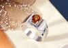 Nhẫn Nam Đá quý tự nhiên Citrine Men's Ring - AME Jewellery