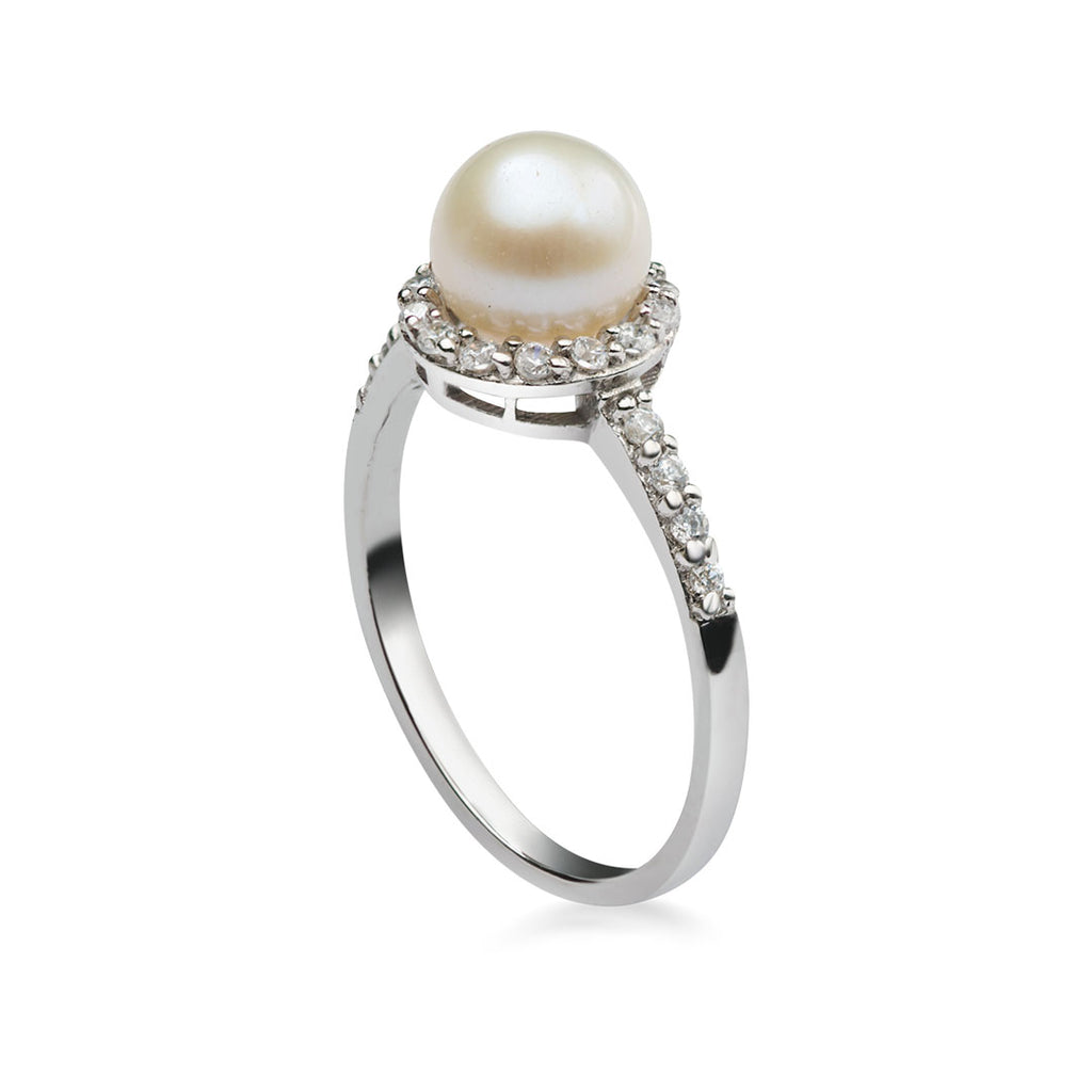 Nhẫn Ngọc trai Nước ngọt Freshwater Pearl halo ring - AME Jewellery