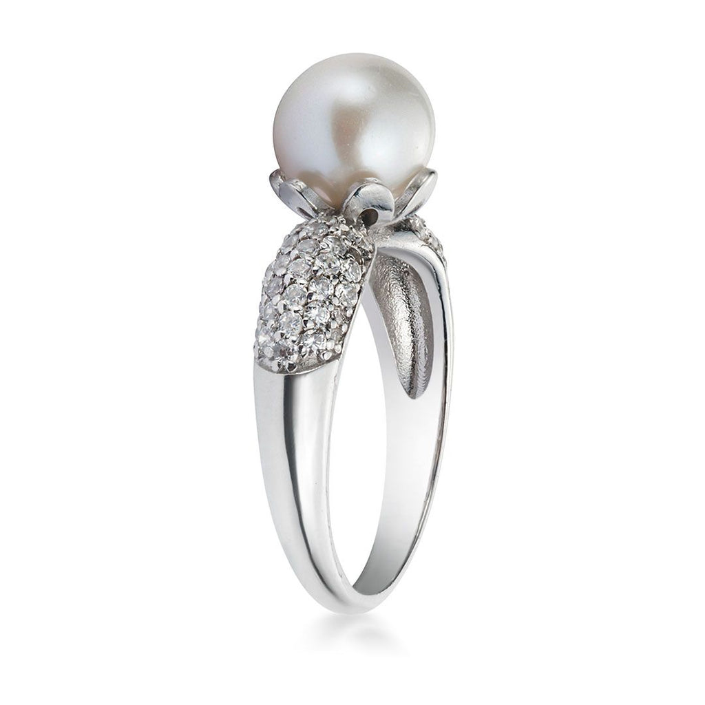 Nhẫn nữ Ngọc trai trắng White Freshwater Pearl Ring by AME Jewellery