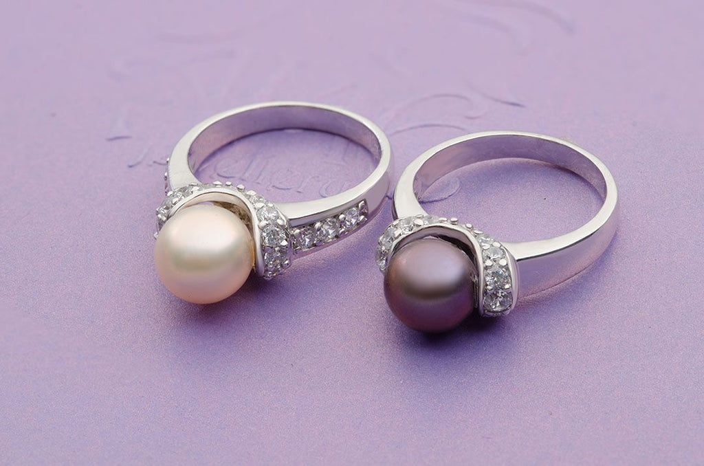 Nhẫn nữ Ngọc trai Lavender Freshwater Pearl Accent Ring by AME Jewellery