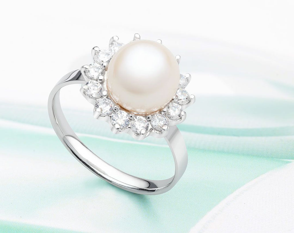 Nhẫn Ngọc trai Pearl Sunflower Ring - AME Jewellery