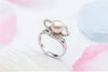Nhẫn Ngọc trai nước ngọt  Freshwater pearl flower ring - AME Jewellery