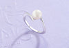 Nhẫn nữ Ngọc trai nuôi nước ngọt bypass freshwater cultured pearl ring - AME Jewellery