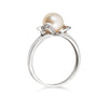 Nhẫn nữ Ngọc trai nuôi nước ngọt trắng | White Freshwater Cultured Pearl Ring | AME Jewellery