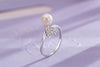Nhẫn Ngọc trai nuôi nước ngọt Silver bypass Ring | AME Jewellery