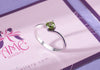 Nhẫn nữ Bạc cao cấp Đá quý thiên nhiên Peridot solitaire twist ring by AME Jewellery