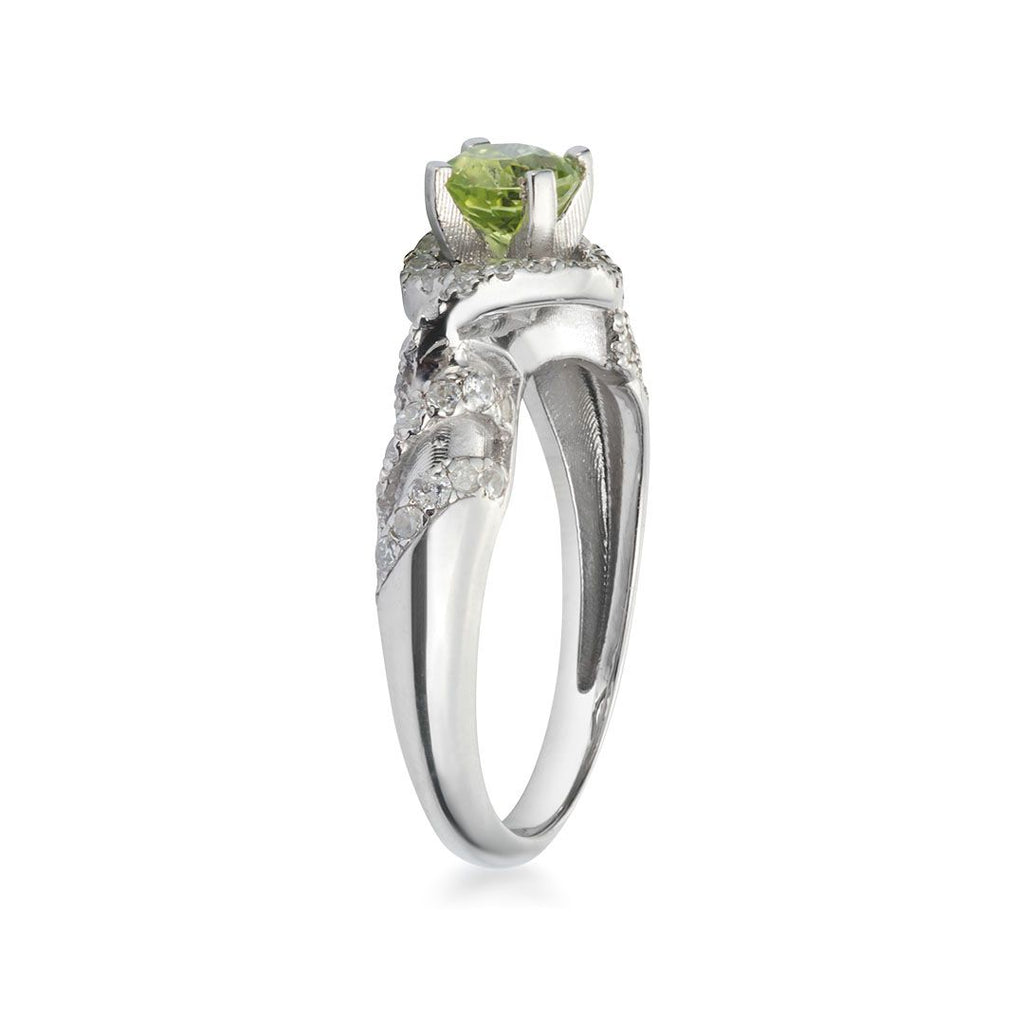 Nhẫn nữ Đá quý tự nhiên Peridot Spiral Ring in Sterling Silver by AME Jewellery