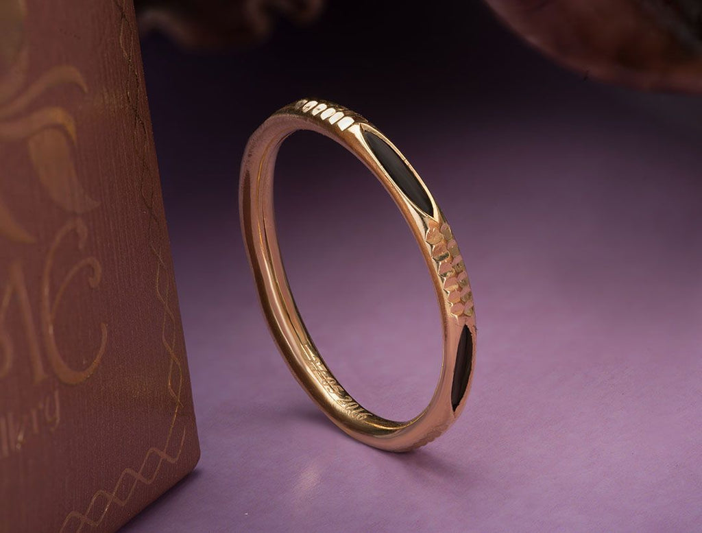 Engraved Ring in 14K Yellow Gold - AME Jewellery