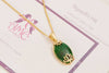Mặt dây Hoa Sen Vàng 14K Cẩm thạch thiên nhiên | Jade Lotus Gold Pendant | AME Jewellery