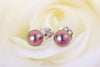 Peacock Green Freshwater Pearl Stud Earrings in Sterling Silver - AME Jewellery