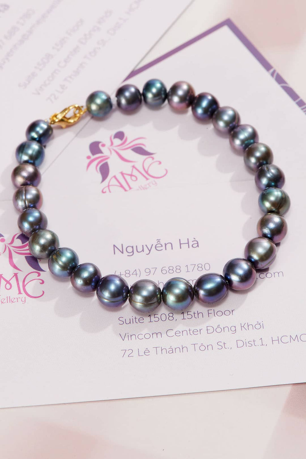 Vòng tay chuỗi Ngọc trai Peacock Pearl Strand Bracelet by AME Jewellery